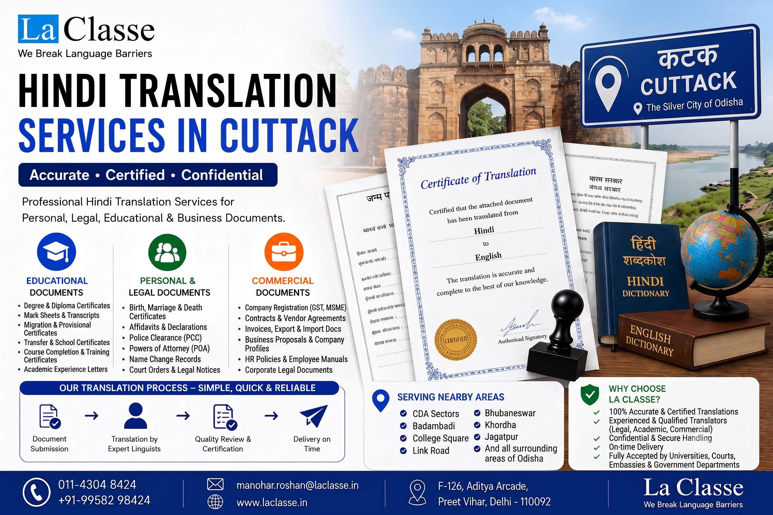 Hindi Translation Services in Cuttack for Certified Documents
